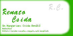 renato csida business card