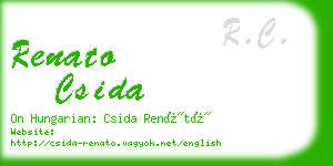 renato csida business card